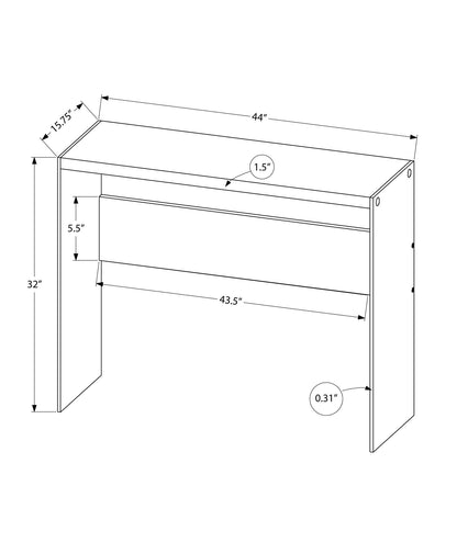Accent Console Table For Entryway, Glossy Contemporary & Modern - White