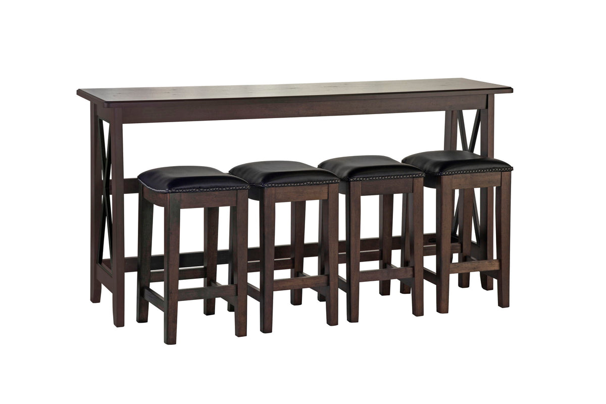 Carmina - Stool (Set of 2) - Dark Brown / Black