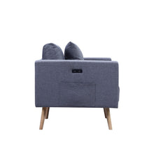 Load image into Gallery viewer, Easton - Fabric Chair With USB Charging Ports Pockets And Pillows
