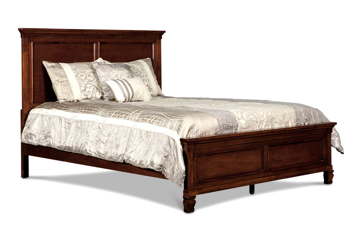 Tamarack - 5/0 Queen Headboard, Footboard & Slats - Brown Cherry