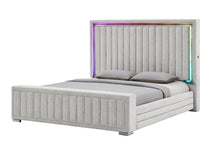 Load image into Gallery viewer, Elias - 5 Piece Queen Bedroom Set Regular Footboard- Light Gray / Natural / White
