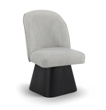 Load image into Gallery viewer, Marlowe - Linen Textured Fabric Upholstered Swivel Dining Side Chair - Stained Black
