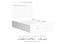 Load image into Gallery viewer, Ashbryn - Queen/King Panel Rails - White / Natural
