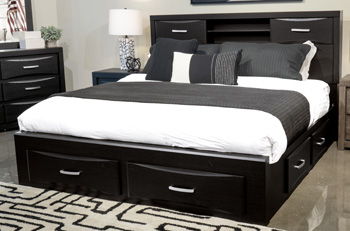 Stabotta - Queen Bookcase Headboard - Black