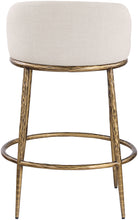 Load image into Gallery viewer, Ferro - Upholstered Counter Stool With Brushed Gold Base

