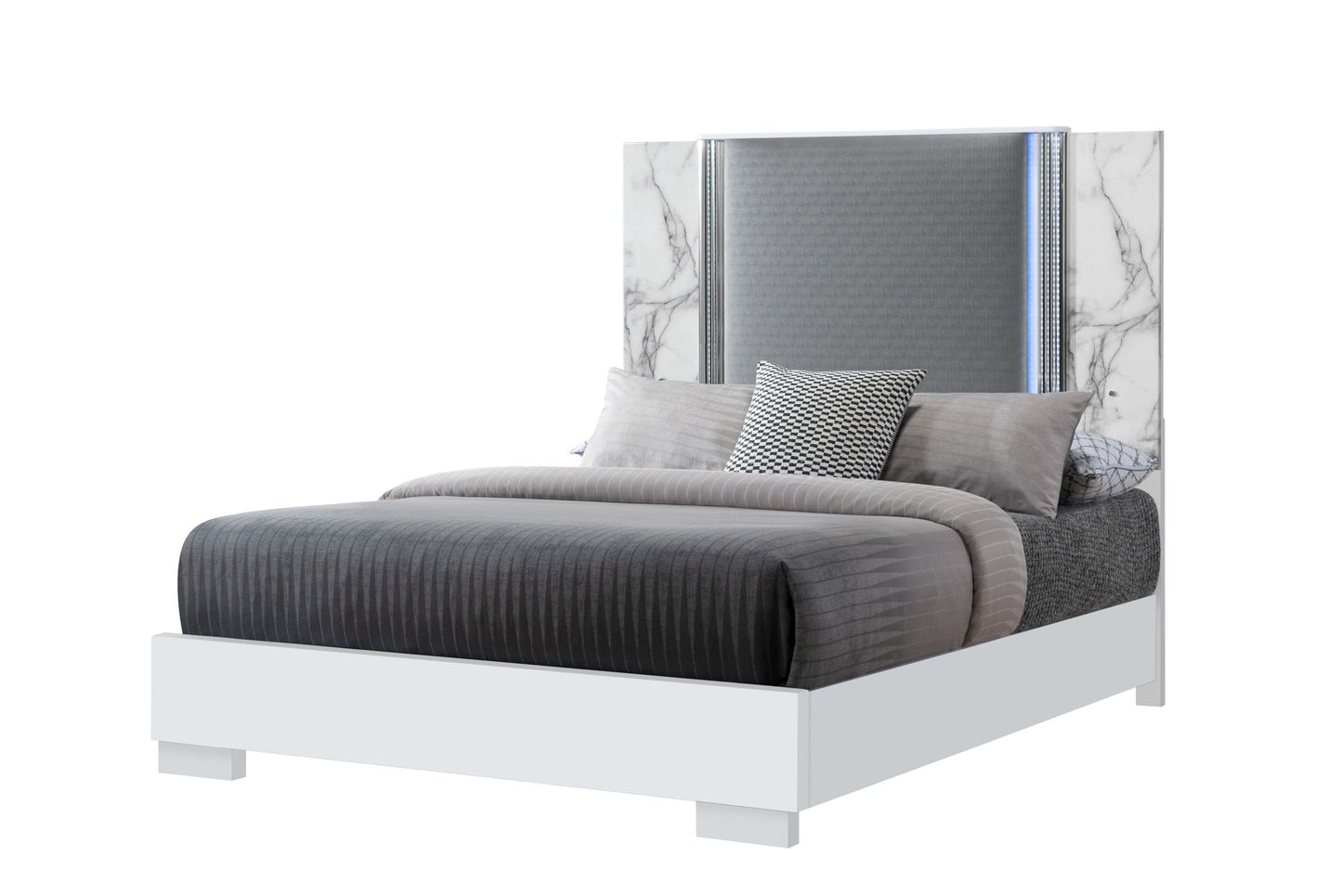 Ylime - Queen Bed Side Rails And Full Slats - White