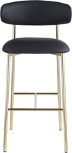 Load image into Gallery viewer, Lupita - Vegan Leather Upholstered Bar Stool With Brushed Gold Frame (Set of 2)
