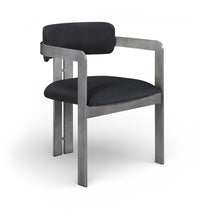 Load image into Gallery viewer, Aurum - Vegan Leather Upholstered Dining Chair With Gray Base (Set of 2)
