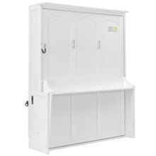 Load image into Gallery viewer, Murphy Bed With Desk, LED Lights And USB Charging Station
