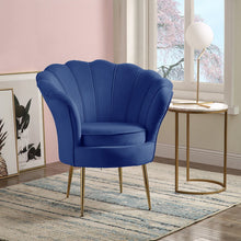 Load image into Gallery viewer, Angelina - Scalloped Back Barrel Accent Chair With Metal Legs
