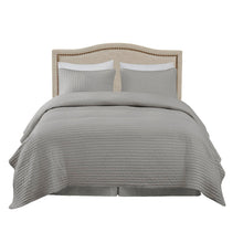 Load image into Gallery viewer, Elegant Panel Headboard With Copper Nailheads And Adjustable Metal Legs
