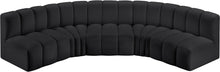 Load image into Gallery viewer, Arc - Faux Leather 5 Piece U-Shaped Modular Sofa

