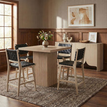 Load image into Gallery viewer, Entwine - Vegan Leather Upholstered Counter Stool - Painted Natural
