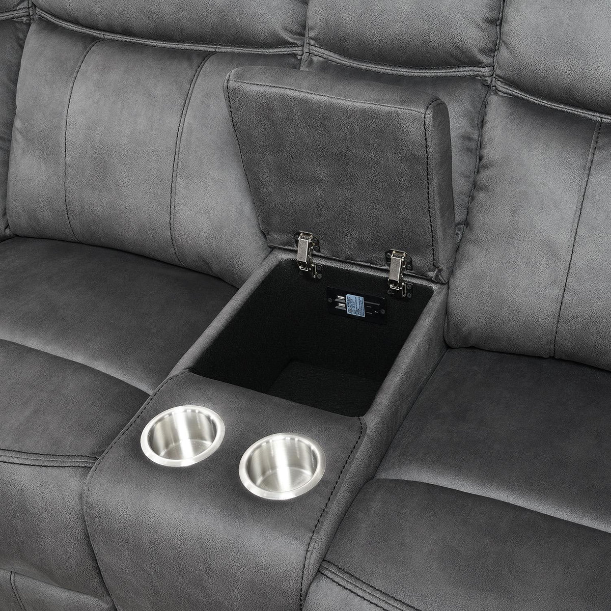 U91 - 3 Piece Reclining Sectional - Gray