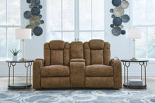 Load image into Gallery viewer, Wolfridge - Power Reclining Loveseat With Console /Adj Hdrst - Brindle
