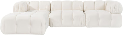 Orin - Velvet 4 Piece Modular Sectional With Chaise