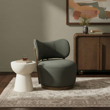 Load image into Gallery viewer, Elara - Velvet Upholstered Swivel Accent Chair - Stained Brown

