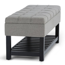 Load image into Gallery viewer, Saxon - Upholstered Transitional Storage Ottoman Bench
