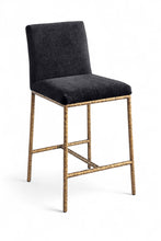 Load image into Gallery viewer, Reeves - Chenille Fabric Upholstered Counter Stool (Set of 2) - Gold Base
