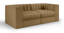 Load image into Gallery viewer, Rummi - Velvet Performance Fabric Upholstered 2 Piece Modular Loveseat
