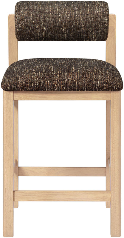 Roundhill - Fabric Counter Stool - Natural Frame