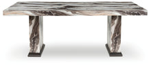 Load image into Gallery viewer, Jeshina - Dining Table - Dark Brown / Beige
