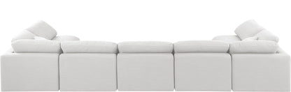 Indulge - Linen 7 Piece Modular U-Shaped Sectional - White