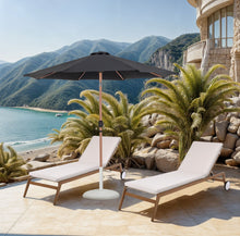 Load image into Gallery viewer, Fiji - Aluminum Patio Umbrella With Round White And Teak Base
