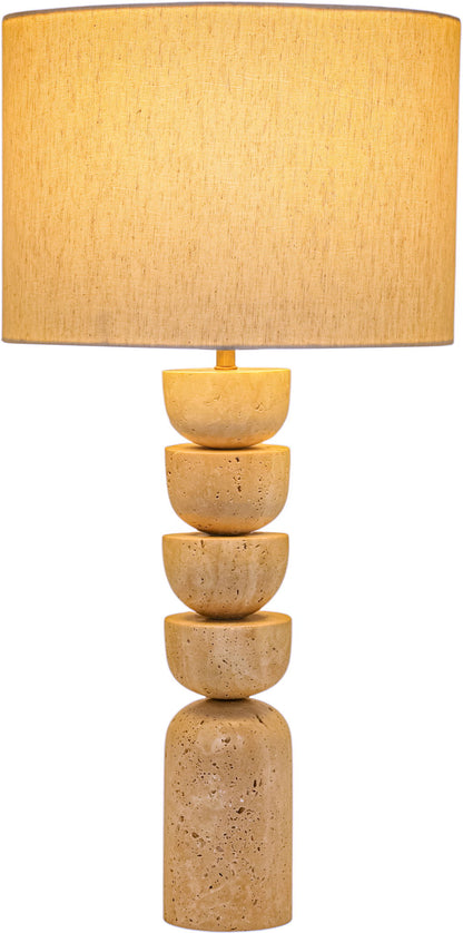 Opus - Linen Textured Fabric And Brass Table Lamp