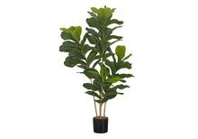 Load image into Gallery viewer, 41" Tall, Artificial Plant, Fiddle Tree, Indoor, Faux, Fake, Floor, Greenery, Potted, Real Touch, Decorative - Green / Black

