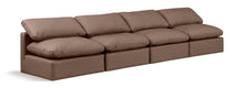 Load image into Gallery viewer, Indulge - Faux Leather 4 Seat Modular Armless Sofa

