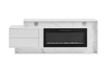 Load image into Gallery viewer, Kira - 87" Entertainment Unit With Bluetooth Speaker And LED - White
