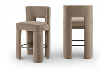 Load image into Gallery viewer, Zuno - Velvet Performance Fabric Upholstered Bar Stool (Set of 2)
