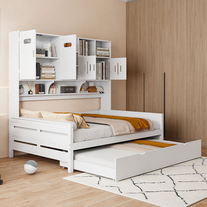 Daybed & All-In-One Cabinet And Shelf