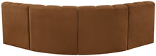 Load image into Gallery viewer, Arc - Velvet 4 Piece Corner Modular Sofa - Saddle
