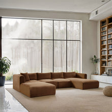 Load image into Gallery viewer, Shaggy - Fabric 5 Piece Modular Sectional With Chaise And Ottoman
