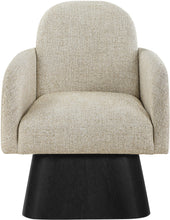 Load image into Gallery viewer, Marlowe - Linen Textured Fabric Upholstered Swivel Accent Chair - Stained Black

