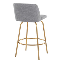 Load image into Gallery viewer, Toriano - Contemporary, Fixed Height Counter Stool With Swivel With Round Footrest (Set of 2)
