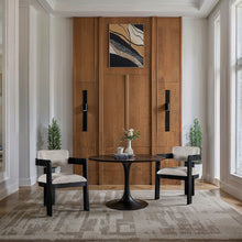 Load image into Gallery viewer, Sacha - Linen Dining Chair With Black Base (Set of 2)
