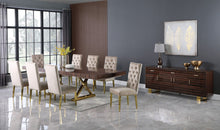 Load image into Gallery viewer, Excel - Extendable Dining Table with Gold Base
