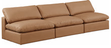 Load image into Gallery viewer, Comfy - Faux Leather Modular Armless Sofa 3 Seats
