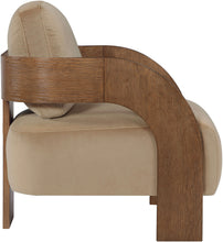 Load image into Gallery viewer, Cedra - Velvet Performance Fabric Upholstered Accent Chair - Brown Frame
