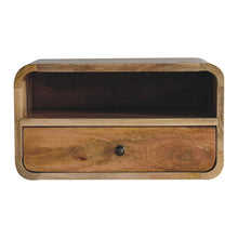Load image into Gallery viewer, Curved Upper Slot Floating Nightstand
