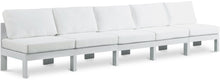 Load image into Gallery viewer, Nizuc - Outdoor Patio 5 Seat Modular Armless Sofa With White Frame
