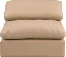 Load image into Gallery viewer, Comfy - Faux Leather Armless Chair - Tan
