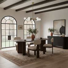 Load image into Gallery viewer, Caldra - Oak Veneer And Solid Wood Dining Table
