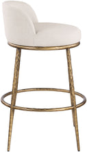 Load image into Gallery viewer, Ferro - Performance Fabric Upholstered Bar Stool - Antique Brass
