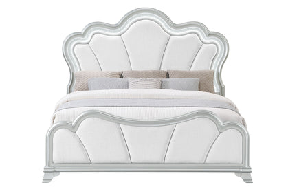 Aria - King Bed With LED - Silver