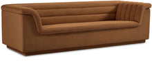 Load image into Gallery viewer, Cascade - Velvet Sofa - Saddle
