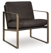 Load image into Gallery viewer, Bradett - Accent Chair - Dark Brown / Gold Finish
